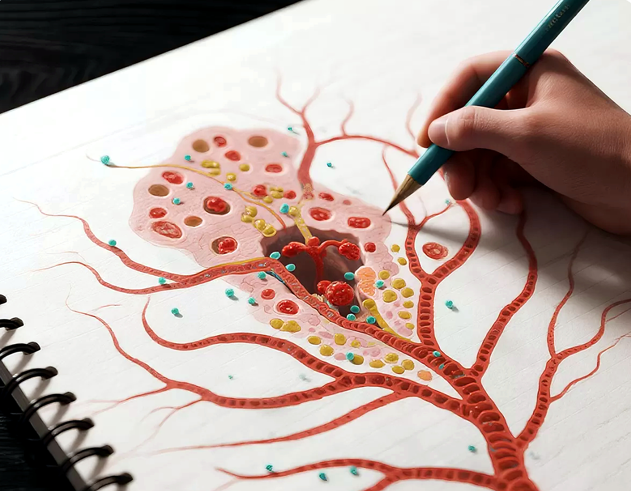 Microcirculation rejuvenation illustration